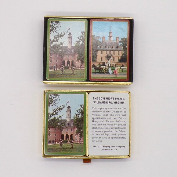Vintage Congress Playing Cards Colonial Williamsburg Virginia Souvenir 2 Decks - Picture 5 of 7